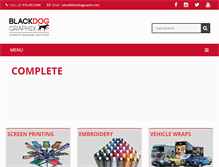 Tablet Screenshot of blackdoggraphix.com